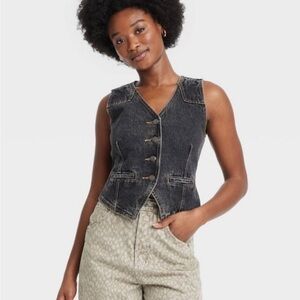 Universal Threads Women's Denim Vest